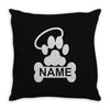 personalized paw halo Throw Pillow