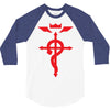 fma full metal alchemist cross inspired ladies 3/4 Sleeve Shirt
