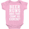 beer runs does that count as exercise funny Baby Onesie