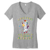 Unicorns are born in August Women's V-Neck T-Shirt
