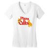 pizza and cats Women's V-Neck T-Shirt