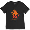 mega fire V-Neck Tee