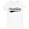 mathlete t shirt funny math humor geek nerd school athlete tee s m l x Ladies Fitted T-Shirt