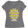You Are Braver Than You Believe Stronger Women's Triblend Scoop T-shirt