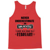 never underestimate an old man who was born in february Tank Top
