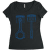 sketch of piston Women's Triblend Scoop T-shirt