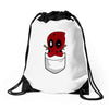Deadpool Pocket Drawstring Bags