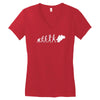 'evolution motorcycle' funny Women's V-Neck T-Shirt