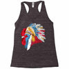 chief many feathers Racerback Tank