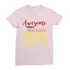 awesome since november 1970 Ladies Fitted T-Shirt