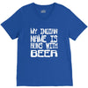 my indian name is runs with beer V-Neck Tee