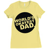 world's okayest dad Ladies Fitted T-Shirt