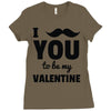 i moustache you to be my valentine Ladies Fitted T-Shirt