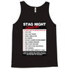 funny stag night checklist, ideal gift, christmas present Tank Top