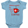 coffee lovers medical alert Baby Onesie
