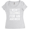 techno for an answer Women's Triblend Scoop T-shirt