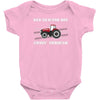 case ih red tractor boy comin' through Baby Onesie