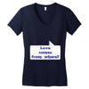love comes from where Women's V-Neck T-Shirt