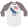 Patriotic T-Rex 3/4 Sleeve Shirt