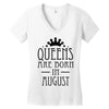 queens are born in august (2) Women's V-Neck T-Shirt