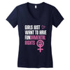 Girls Just Want to Have Fundamental Rights Women's V-Neck T-Shirt