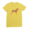boxer flower Ladies Fitted T-Shirt