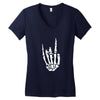 skeleton hand Women's V-Neck T-Shirt