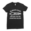 always give 100 percent Ladies Fitted T-Shirt