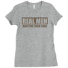 real men hunt for their food father's day hunting fishing funny Ladies Fitted T-Shirt