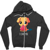 puppy love Zipper Hoodie