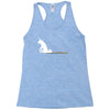 unicorn scooting on the floor Racerback Tank
