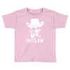 outlaw cow boy motor bike Toddler T-shirt