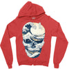 the great wave off skull Zipper Hoodie
