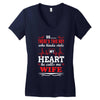 There's This Boy Who Stole My Heart He Calls Me Wife Women's V-Neck T-Shirt
