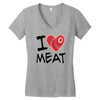 i love meat Women's V-Neck T-Shirt
