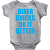 biker chicks do it better Baby Onesie