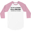 im not an alcoholic im a drunk t shirt x large funny beer pong keg par 3/4 Sleeve Shirt