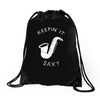 keepin it saxy Drawstring Bags