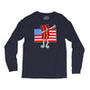 bacon american flag dab Long Sleeve Shirts