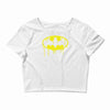 batman dying bleeding logo Crop Top