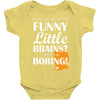 funny little brains Baby Bodysuit