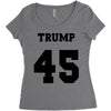 Trump 45 jersey number Women's Triblend Scoop T-shirt