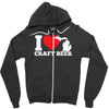 ladies i love michigan craft beer Zipper Hoodie