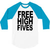 free high fives t shirt x large funny humor geek awesome highfive cool 3/4 Sleeve Shirt