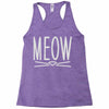 meow cute cat face Racerback Tank