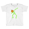 pumpkin skeleton dabbing Toddler T-shirt