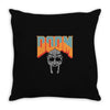 Doom With Mask Throw Pillow