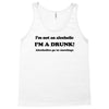 im not an alcoholic im a drunk t shirt x large funny beer pong keg par Tank Top