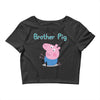 peppa pig brother pig Crop Top
