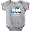 sad unicorn Baby Bodysuit